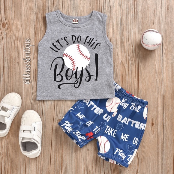 Other - Boy Baseball Season Sports Matching Shorts Outfit